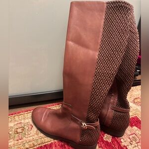 Women's Tall Brown Leather Riding Boots